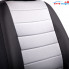 Чехлы из экокожи для Chevrolet Aveo II 2011-нв, черно-белый цвет